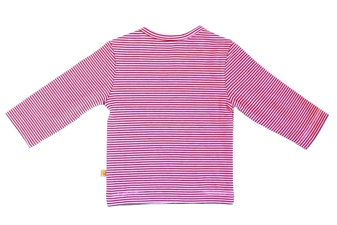Licht roze/ bordeaux strepen shirt