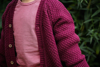Licht roze/ bordeaux strepen shirt